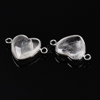 Natural & Synthetic Mixed Stone Love Heart Pendants G-T138-205M-P-1