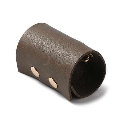PU Leather Foldable Ponytail Holder Hair Cuff OHAR-WH0021-28A-1