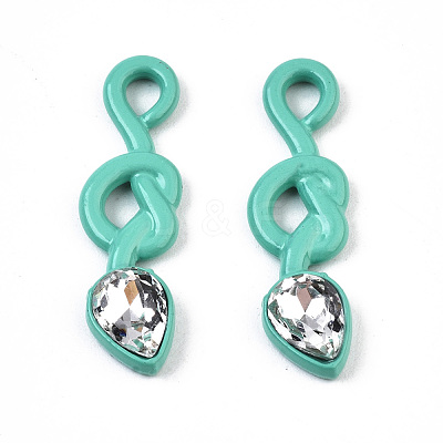 Spray Painted Alloy Pendants PALLOY-S132-226-RS-1