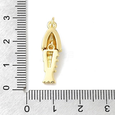 Brass Enamel Pendants KK-H529-51G-02-1