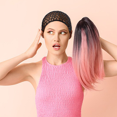4Pcs Polyester Elastic Wig Caps DIY-DC0004-14-1