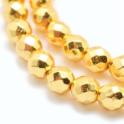 Electroplate Non-magnetic Synthetic Hematite Beads Strands G-L485-03A-G-1