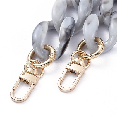 Acrylic Curb Chain Purse Bag Handle AJEW-BA00004-01-1