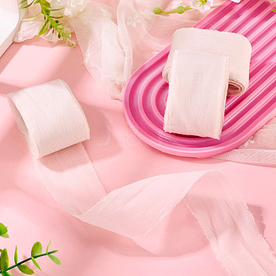 3 Rolls Frayed Polyester Ribbon OCOR-TA0002-97D-1