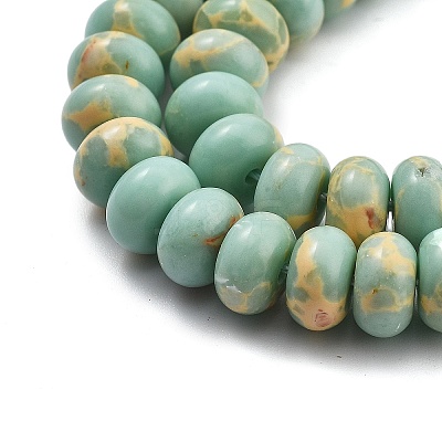 Synthetic Aqua Terra Jasper Beads Strands G-F224-02-8x5mm-01-1