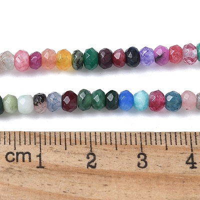 Dyed Natural Malaysia Jade Rondelle Beads Strands X-G-E316-2x4mm-55-1