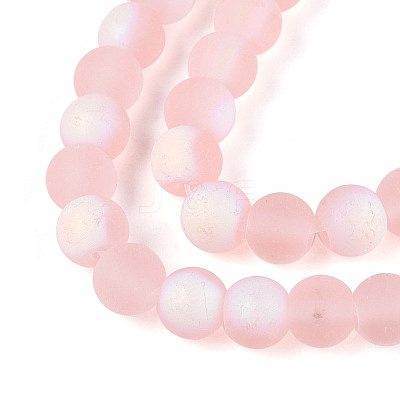 Frosted Transparent Glass Beads Strands LS-GLAA-T032-T6mm-MBB10-1