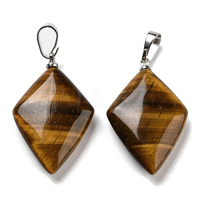 Natural Tiger Eye Pendants G-C066-03G-1