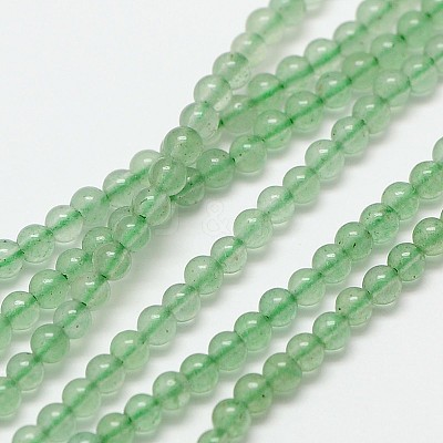 Natural Gemstone Aventurine Round Beads Strands G-A130-2mm-H01-1