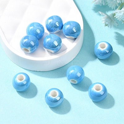 Glazed Porcelain Beads PORC-D001-8mm-12-1