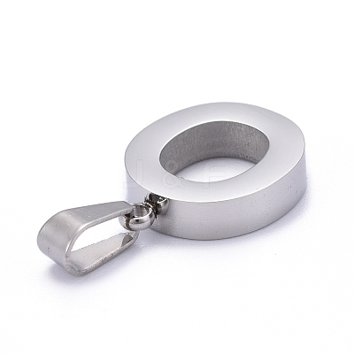 Non-Tarnish 304 Stainless Steel Letter Pendants X-STAS-H127-O-P-1