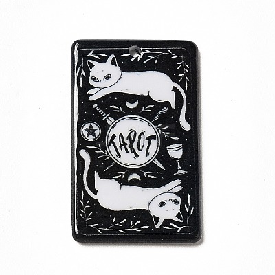 Tarot Theme Printed Acrylic Pendants MACR-G061-04P-1