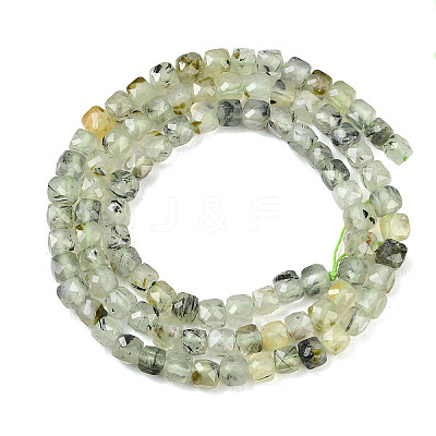 Natural Prehnite Beads Strands G-B171-A01-4x4mm-1