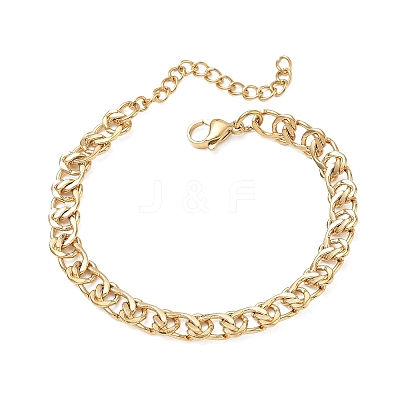 7MM 304 Stainless Steel Twisted Chain Bracelets SA-CBA2696-06G-1