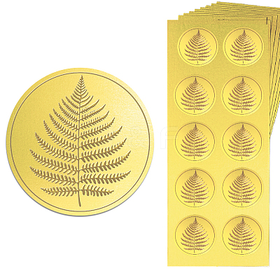 15 Sheets Gold Foil Paper Picture Stickers STIC-WH0025-007-1