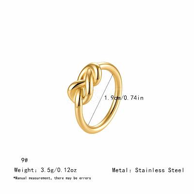 Irregular 304 Stainless Steel Finger Rings for Women SA8524-16-1