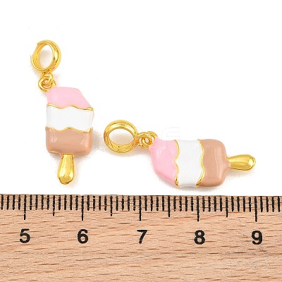 Brass Enamel European Dangle Charms KK-CBAEBFB-18G-01-1