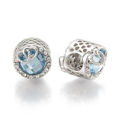 Alloy Rhinestone Beads PALLOY-T048-13P-03-1