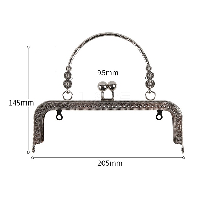 Alloy Kiss Lock Purse Frame Handle PW-WG82AEE-04-1