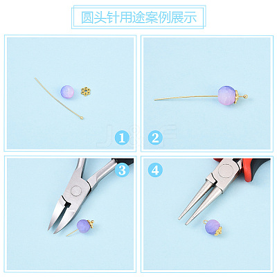 Brass Ball Head Pins KK-YW0004-03E-P-1