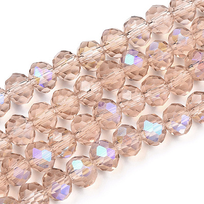 Electroplate Glass Beads Strands EGLA-A034-T8mm-L22-1