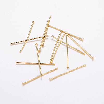 Brass Flat Head Pins KK-F714-06G-B-1
