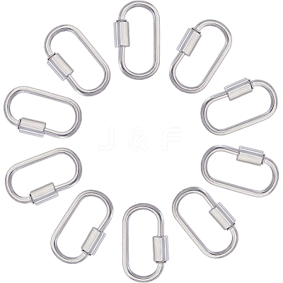 10Pcs Alloy Screw Carabiner Lock Charms FIND-DC0008-32P-1