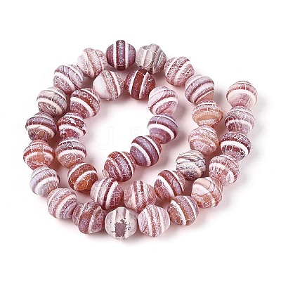 Dyed Natural Agate Beads Strands G-T144-27E-1