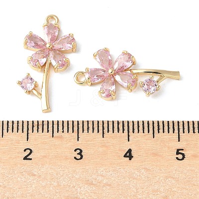 Brass Micro Pave Cubic Zirconia Pendants X1-KK-A253-16G-1