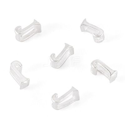 6Pcs 925 Sterling Silver Hollow Initial Beads STER-TA0001-53J-1