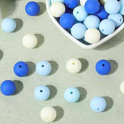Rubberized Style Imitated Silicone Acrylic Beads MACR-PA0001-06A-02-1