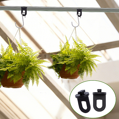 201 Stainless Steel Greenhouse S Hooks Hanger AJEW-WH0752-601-1