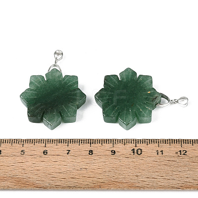Natural Green Aventurine Pendants G-T144-12H-1