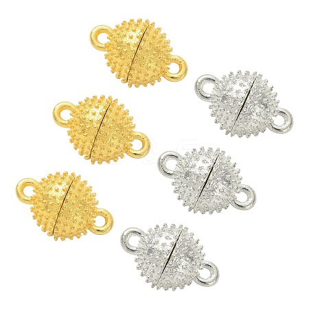 20 Sets 2 Colors Brass Magnetic Clasps KK-CJ0001-86-1