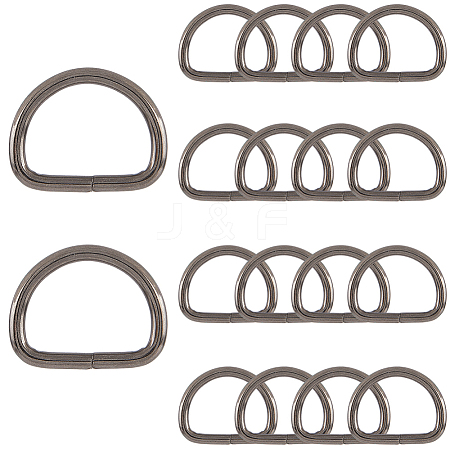 20Pcs Iron D Rings IFIN-SP0001-21A-B-1