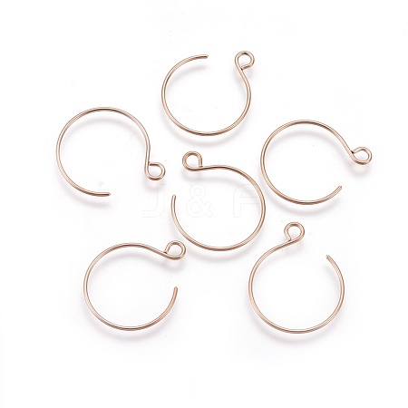 Ion Plating(IP) 304 Stainless Steel Earring Hooks STAS-O119-10RG-A-1