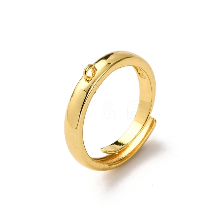 Brass Loop Ring Base KK-NH0007-13G-1