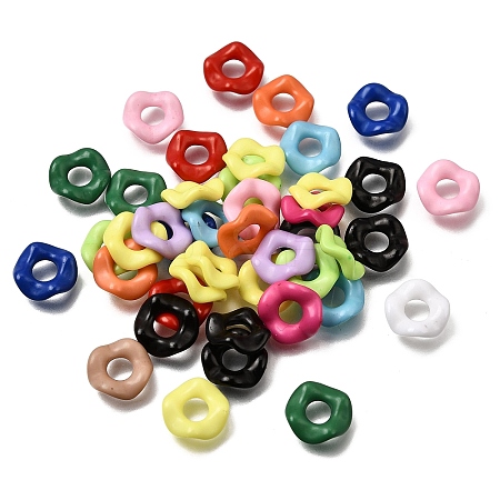 Opaque Acrylic European Beads AC-CBA9284-02-1