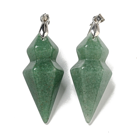 Natural Green Aventurine Pointed Pendants G-F766-08AS-02-1