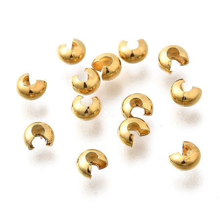304 Stainless Steel Crimp Beads Covers X-STAS-P239-34G-03-1