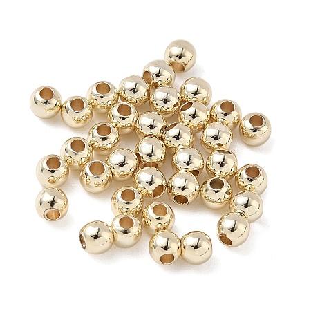 Rack Plating Brass Round Beads KK-A235-01LG-01-1
