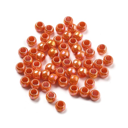 UV Plating Rainbow Iridescent Acrylic Beads LS-PACR-D300-01D-1
