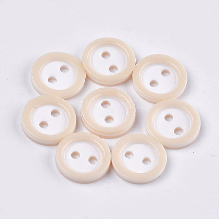 Resin Buttons BUTT-Q041-02G-1