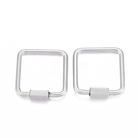 Tarnish Resistant 304 Stainless Steel Screw Carabiner Lock Charms STAS-H103-04P-1