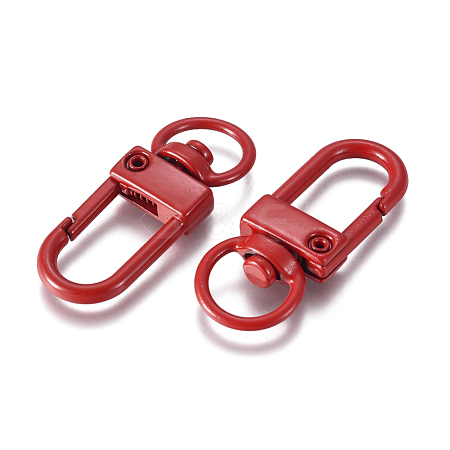 Baking Painted Alloy Swivel Clasps PALLOY-TAC0011-45J-1