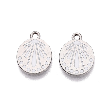 Rack Plating Alloy Enamel Pendants ENAM-N070-01D-02P-01-1