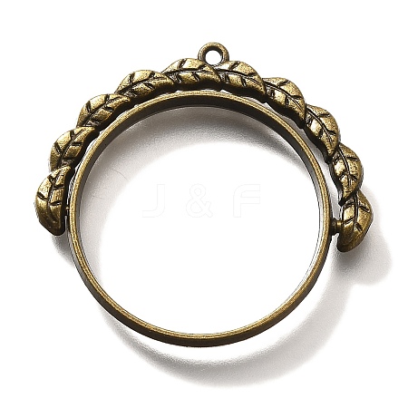 Alloy Open Back Bezel Pendants PALLOY-I223-12AB-1