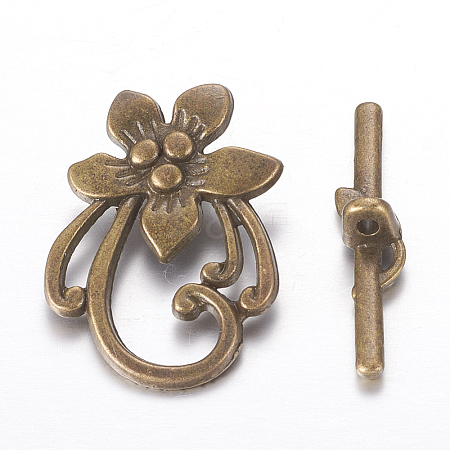 Tibetan Style Toggle Clasps X-MLF0677Y-1