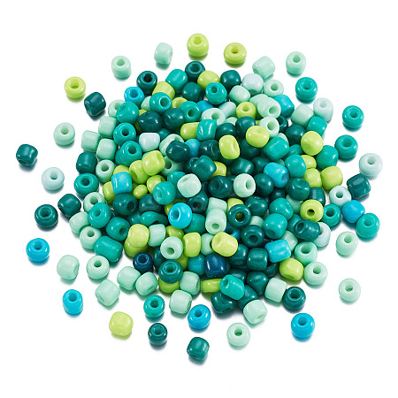 Opaque Glass Round Seed Beads GLAA-TAC0025-07B-02-1