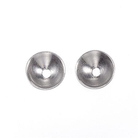 Tarnish Resistant 201 Stainless Steel Bead Caps STAS-F040-20G-P-1